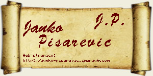 Janko Pisarević vizit kartica